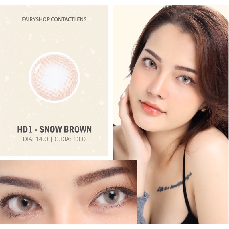 Kính Áp tròng HD1 brown 14.0 - Kính Áp Tròng FAIRY SHOP CONTACT LENS độ 0 đến 7