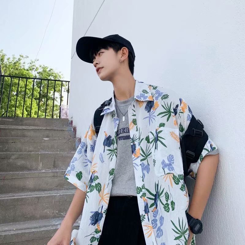 Áo Sơ Mi Tay Ngắn Thời Trang Đi Biển Phong Cách Hawaii Cá Tính Dành Cho Nam Size M-3Xl | BigBuy360 - bigbuy360.vn