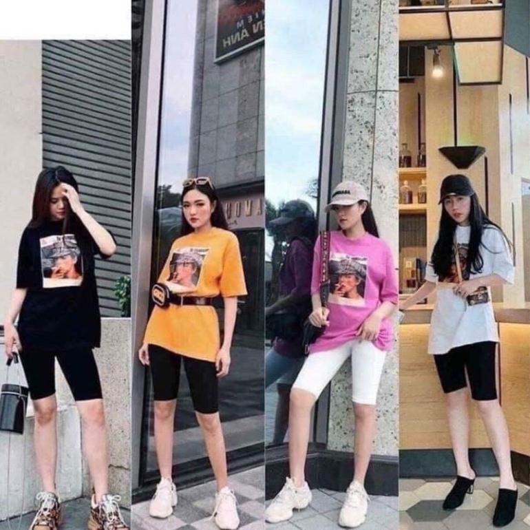 Quần legging nữ trên gối nhiều màu chất cotton thời trang Banamo Fashion 7101 | WebRaoVat - webraovat.net.vn