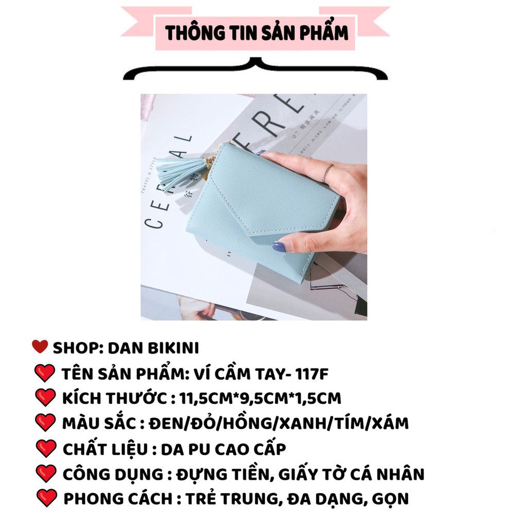 Ví Nữ Mini Cầm Tay Cao Cấp Nhỏ Gọn Bỏ Túi Giá rẻ mẫu 117F | BigBuy360 - bigbuy360.vn