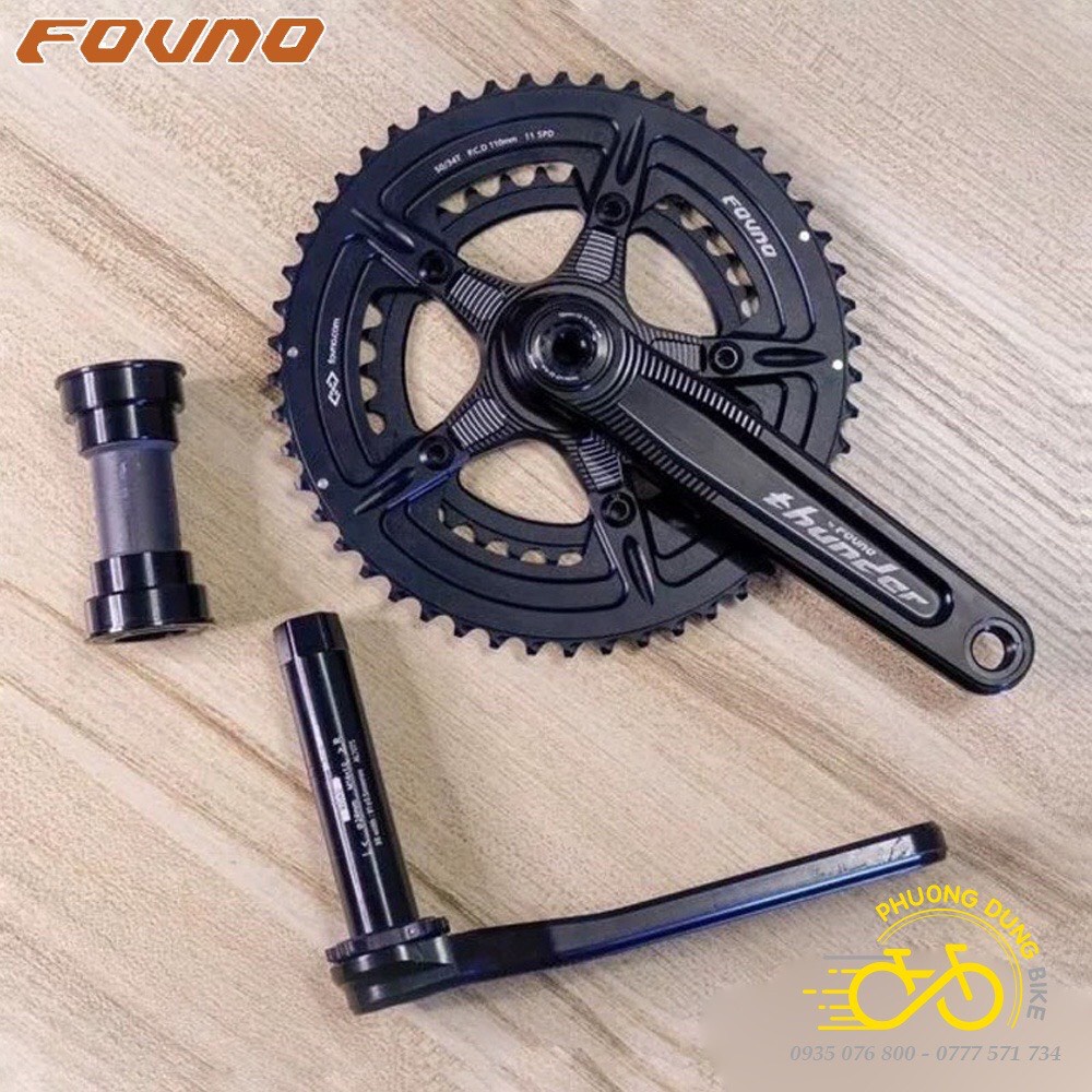 Đùi đĩa  rỗng xe đạp FOVNO THUNDER 34-50T / 36-52T / 39-53T
