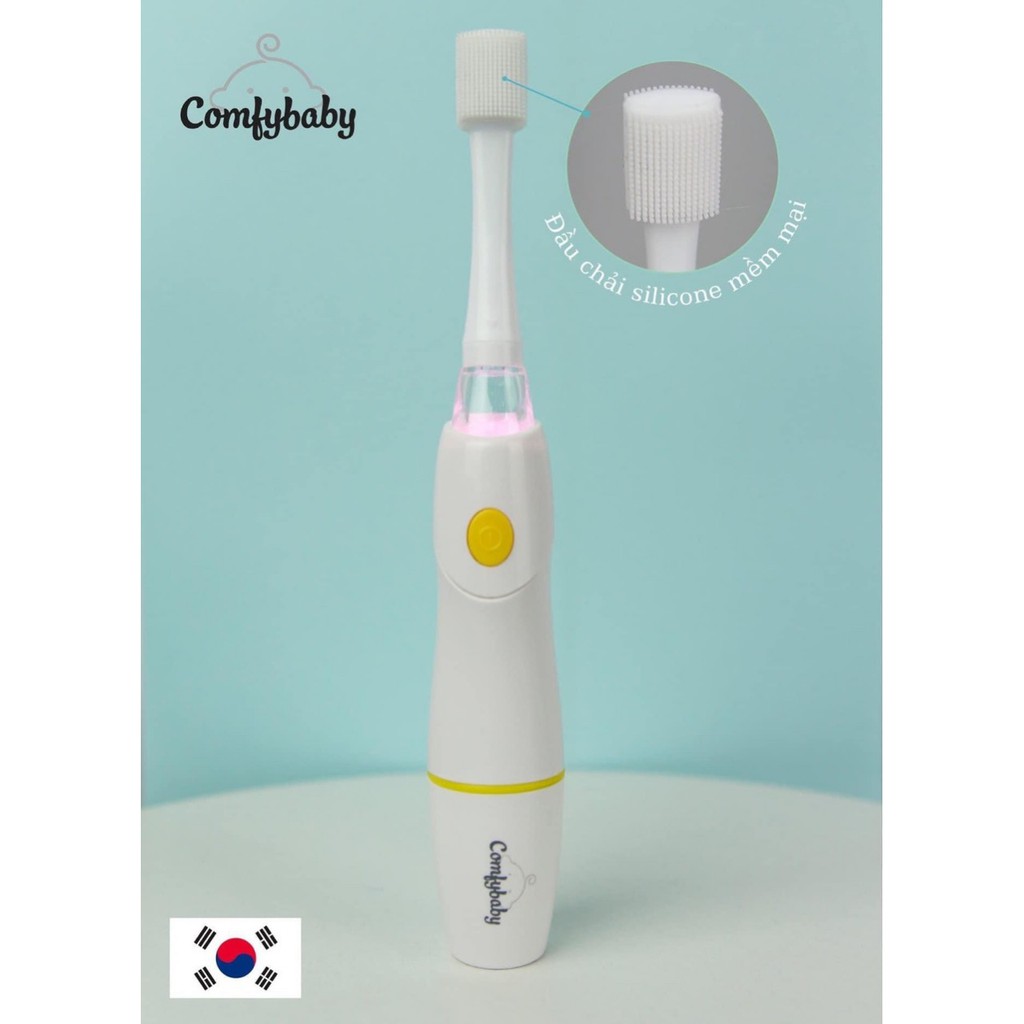 Bàn chải điện cho bé Comfybaby nhập Hàn Quốc bảo vệ răng nướu cho bé