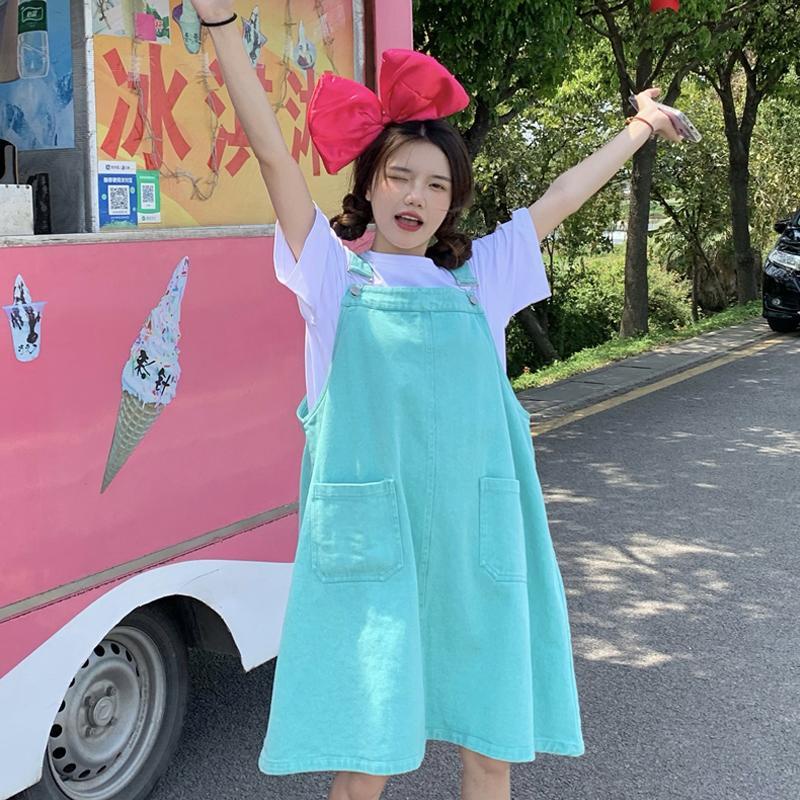 Đầm Denim Hai Dây Dáng Rộng Không Tay Màu Hồng Phong Cách Mới Mùa Hè Có Kích Thước Ngoại Cỡ Cho Nữ | BigBuy360 - bigbuy360.vn