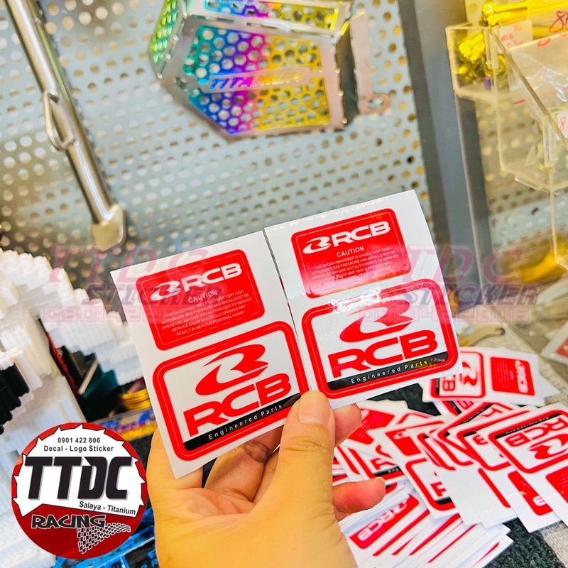 [Giá 1 cặp] Tem Logo sticker dán phuộc RCB ✌🇻🇳