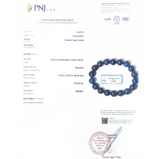 [Kim Qui Gems] Vòng tay Lapis Lazuli Phong Thủy