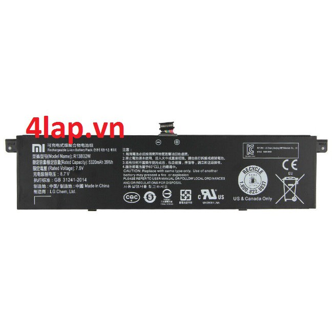 [Mã 33ELSALE hoàn 7% đơn 300K] Thay Pin laptop Xiaomi Mi Notebook Air 13 R13B01W R13B02W Original