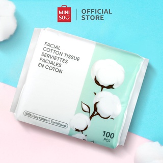 Khăn cotton đa năng tiện dụng mềm mịn Miniso 100 tờ