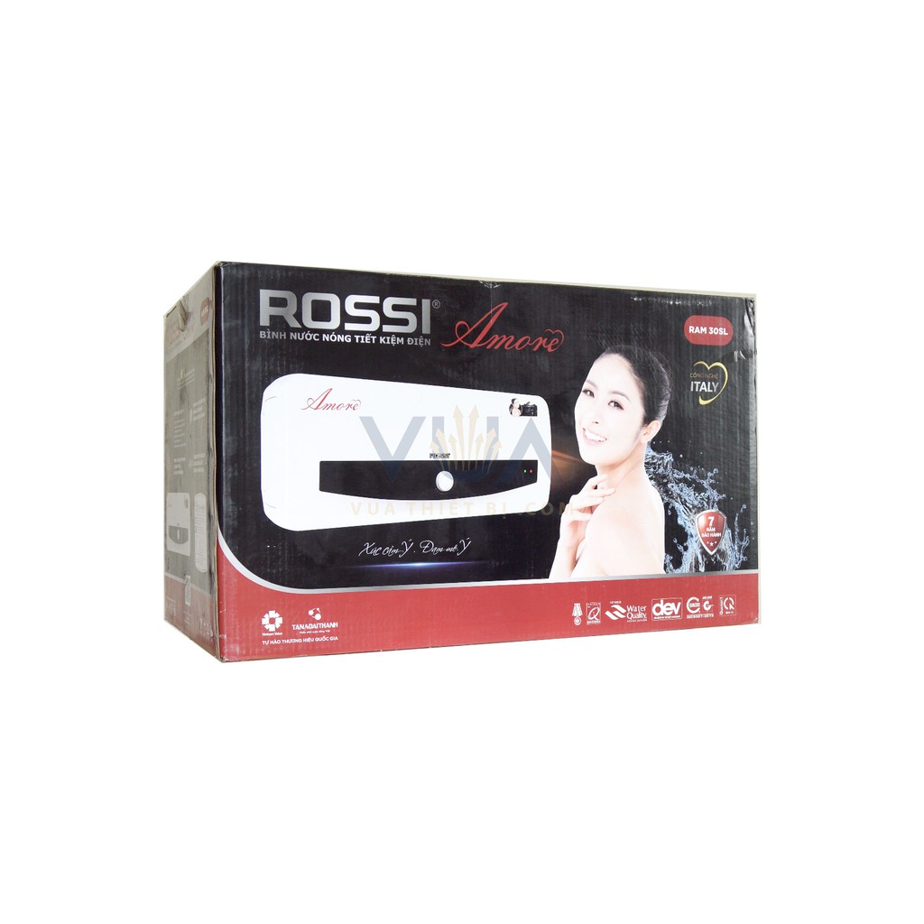 [30L] Rossi AMORE 30 Lít ngang RA-30SL – Bình Nóng Lạnh gián tiếp