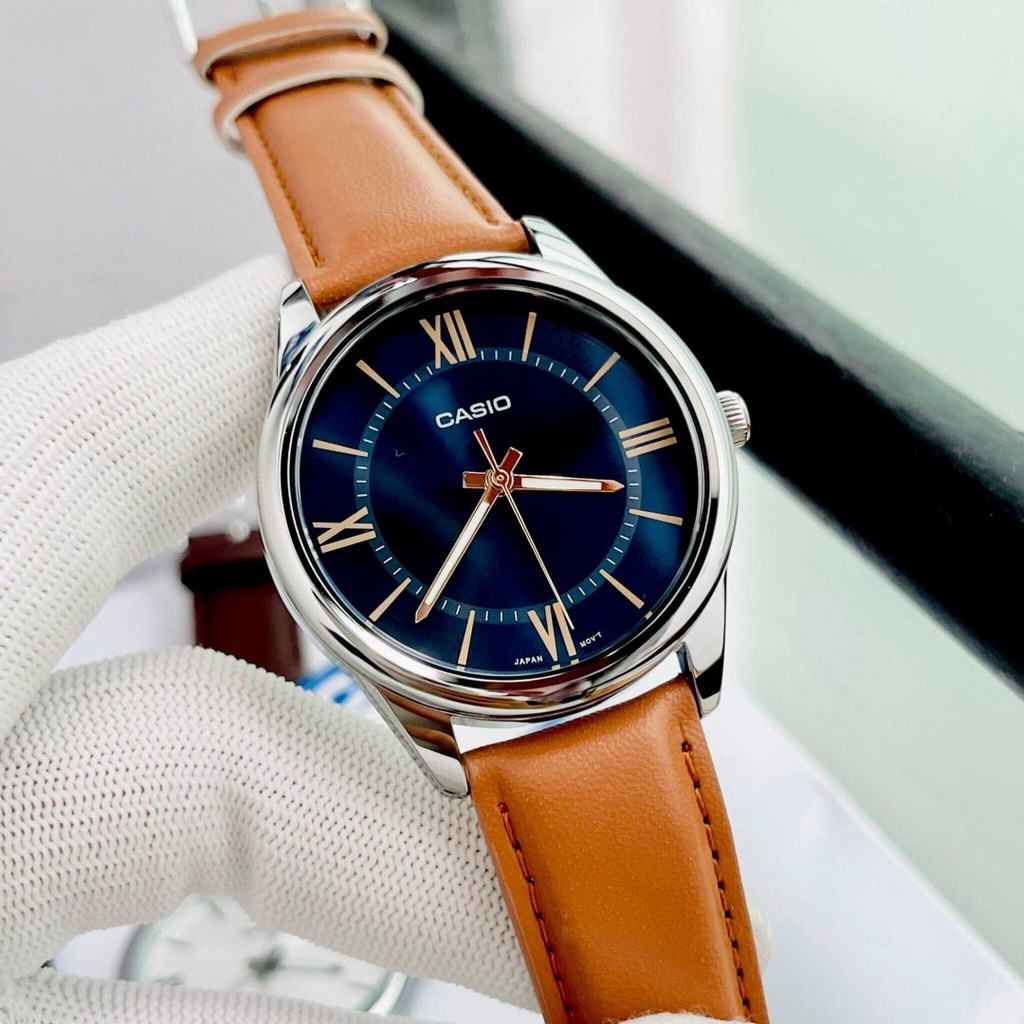 Đồng hồ Nam Casio MTP-V005L, đồng hồ chính hãng, các loại dây da