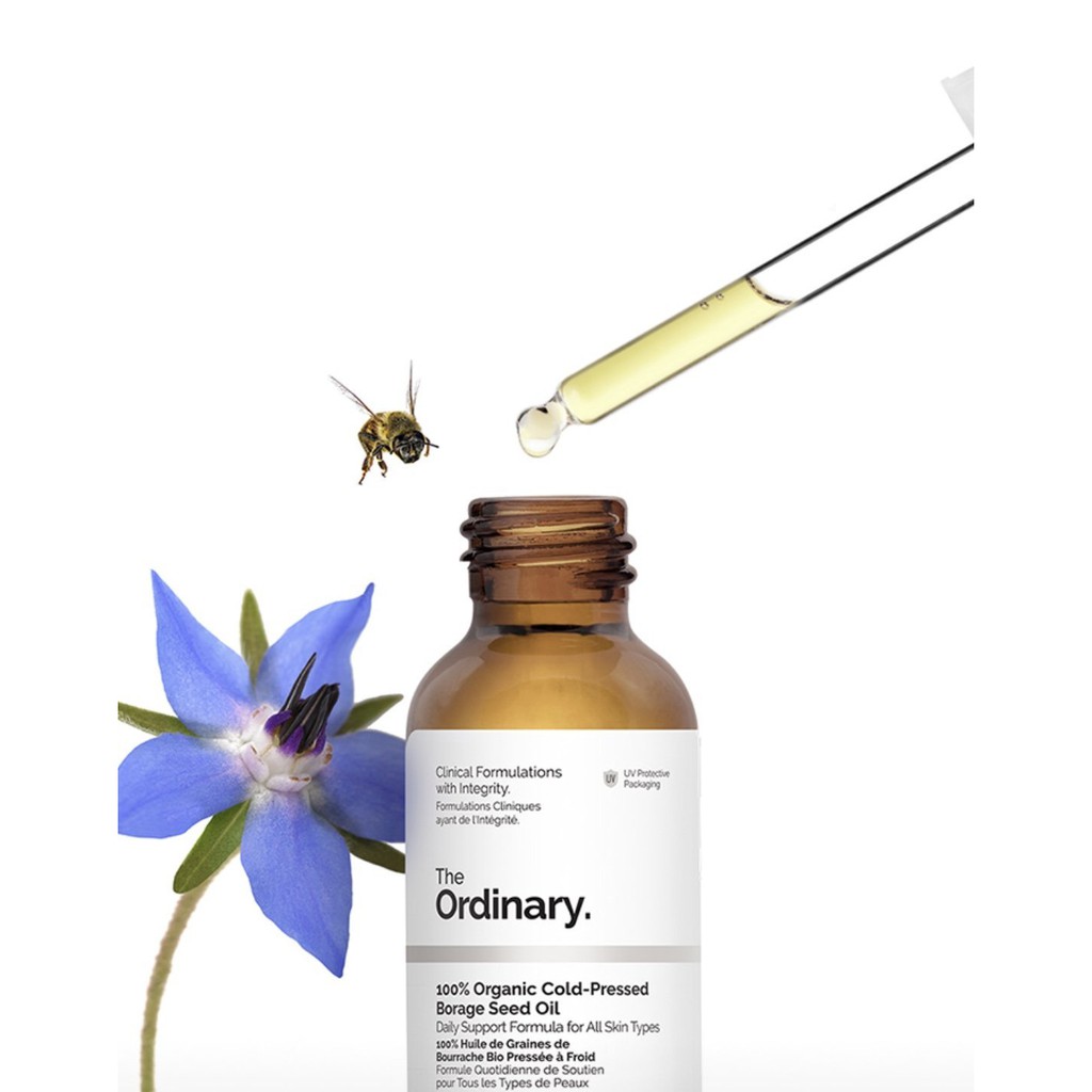 Tinh chất THE ORDINARY 100% Organic Cold-Pressed Borage dầu hoa Lưu Ly dưỡng ẩm nuôi dưỡng giảm kích ứng ORDI08