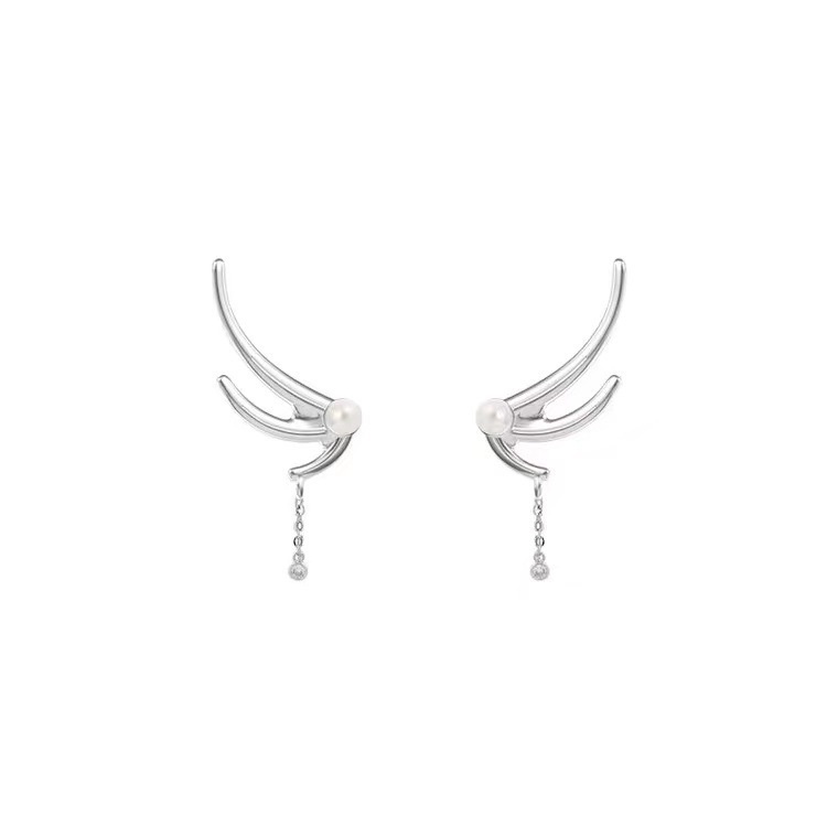 Đôi Bông Tai Dáng Dài Hình Đôi Cánh Phong Cách Hip hop Thời Trang Cho Nữ