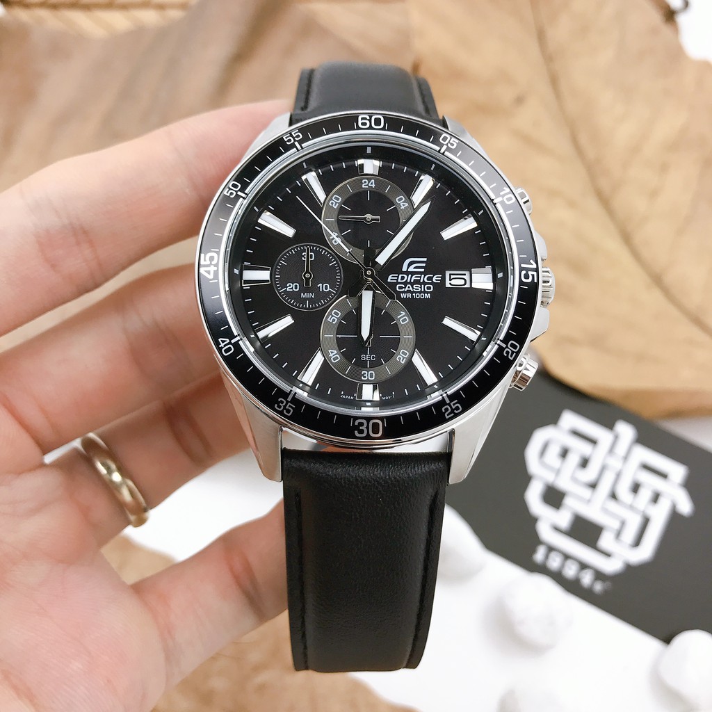 Đồng hồ nam Casio EDIFICE EFR-546 / EFR-546L-1A dây da thật, hàng chính hãng