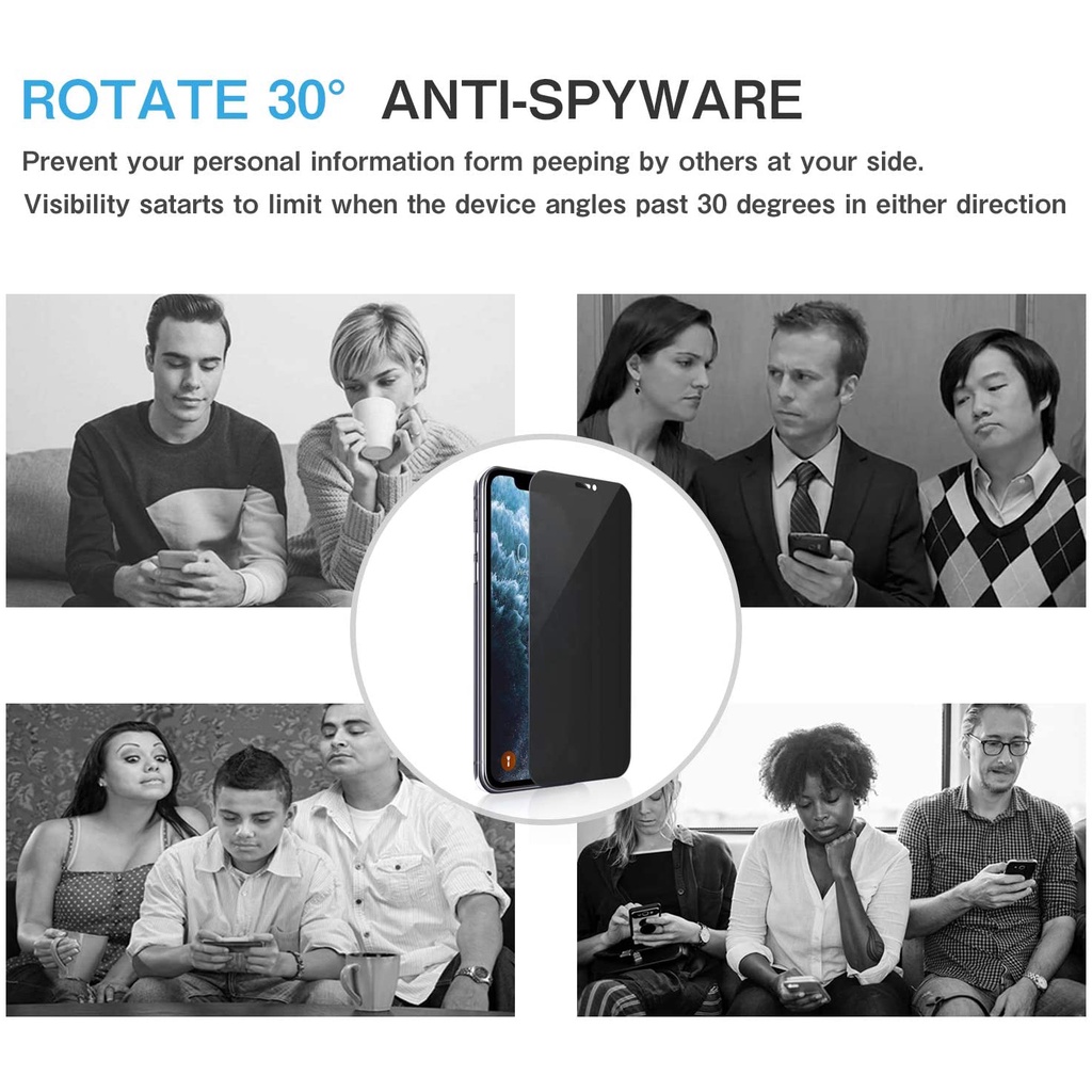 2 Kính Cường Lực Chống Nhìn Trộm Cho Compatible For iPhone 11 Và Compatible For iPhone Xr 6.1-inch