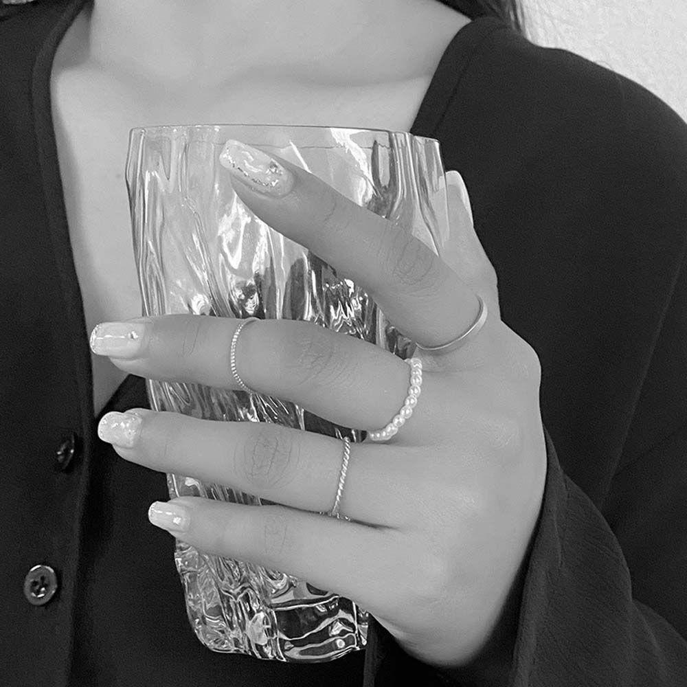 Nhẫn Tròn Thời Trang Hàn Quốc Tối Giản Cho Nữ