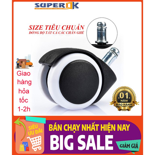 Bộ 5 Bánh Xe Chân Ghế Xoay