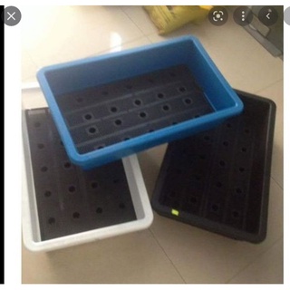 Khay chữ nhật trồng rau thông dụng 65*43*18cm nhựa dày có miếng lót thoát nước