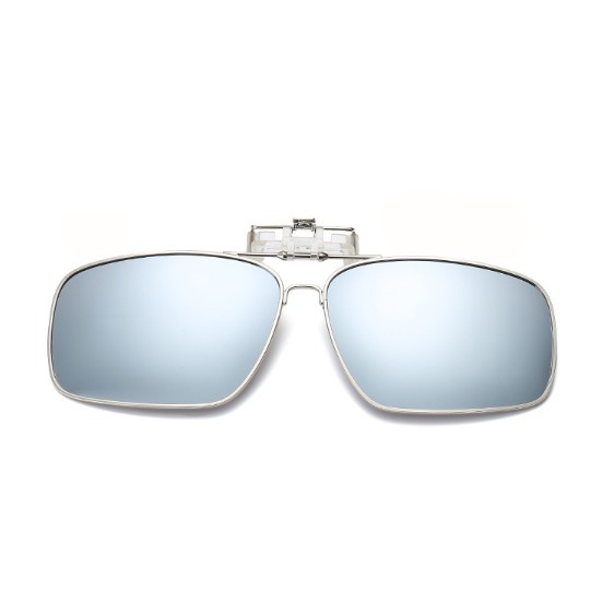 Kẹp kính râm cỡ vừa viên bạc + hộp bảo vệ | BigBuy360 - bigbuy360.vn