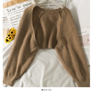 [SẴN]  áo khoác len croptop (KÈM ẢNH THẬT)