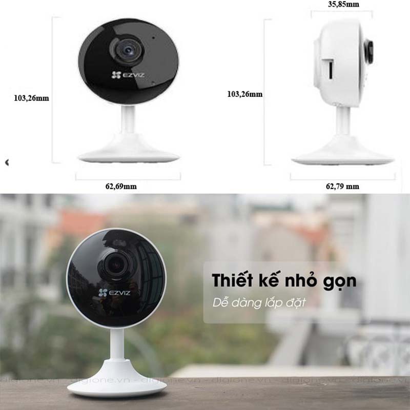 [Mã BMBAU300 giảm 10% đơn 499K] Camera wifi Ezviz C1C B 1080P Đàm thoại 2 chiều ,Tích hợp míc thu âm thanh, Hình ảnh FHD