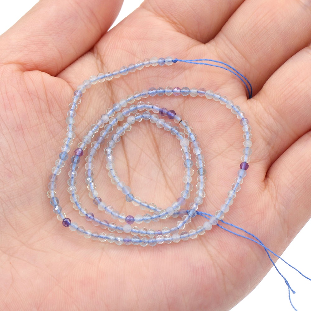 Chuỗi Hạt Đá Obsidian Mặt Nhỏ 2.5 * 4mm Tự Làm Trang Sức