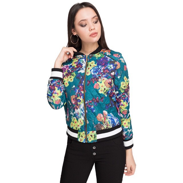 Áo khoác bomber hoa