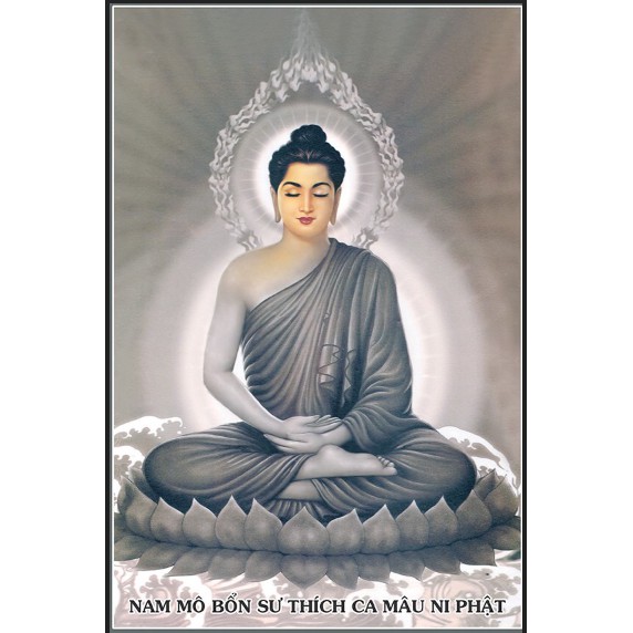 Tranh đính đá toàn bộ - Phật Thích Ca Mâu Ni