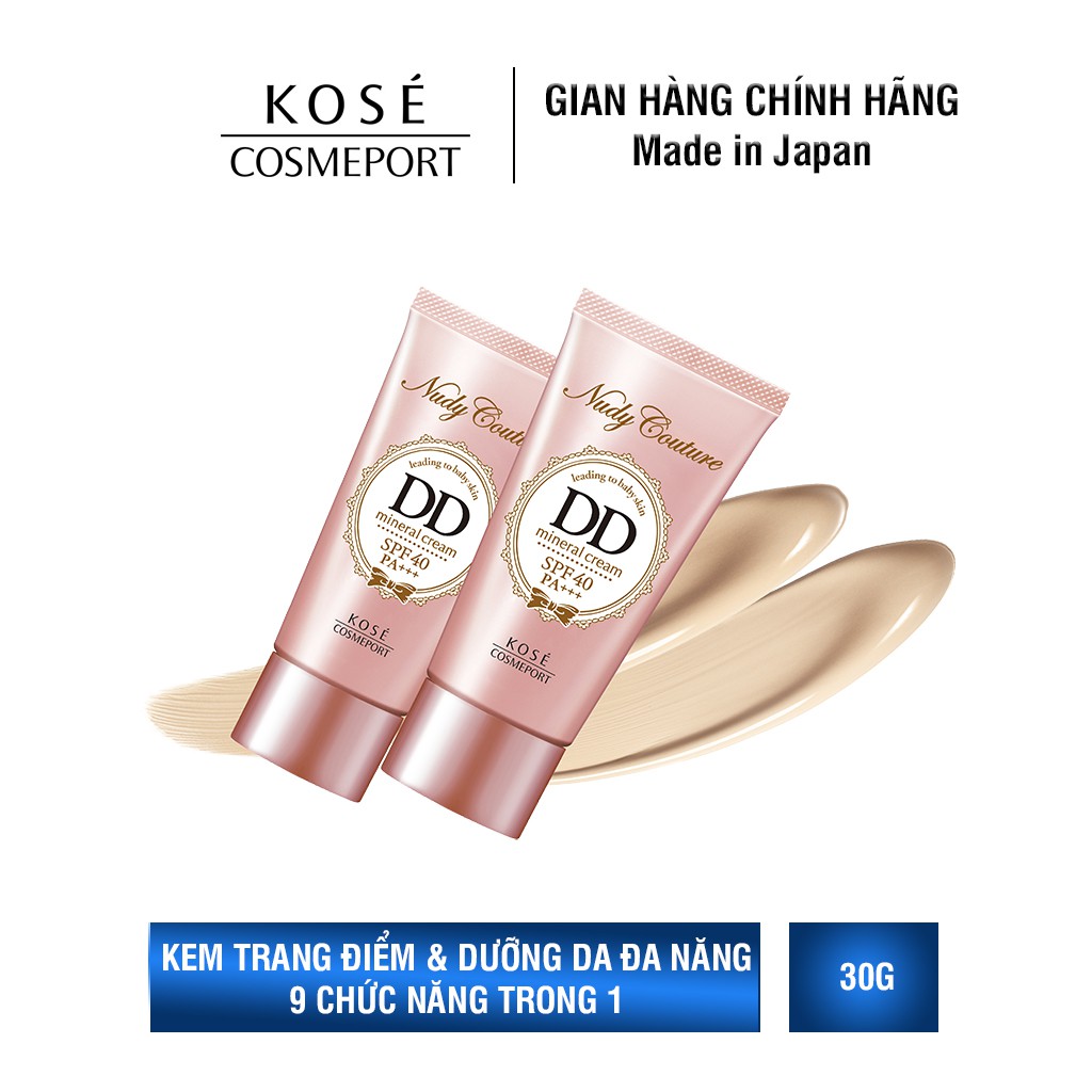 Kem Trang Điểm + Dưỡng Da Đa Năng Kosé Cosmeport Nudy Couture Mineral DD Cream SPF40/PA +++ 30g (002)