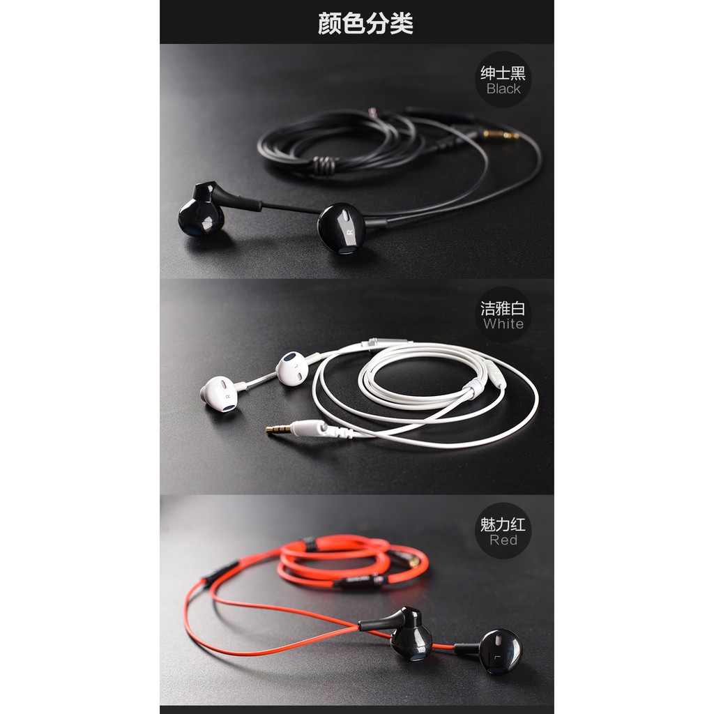 Tai nghe có Mic dây cáp 3.5 Mm Rw-100 Hifi Super Bass Rw919 Rw777 X6 P1 Dt6 Pt15 Pt25 Ms16