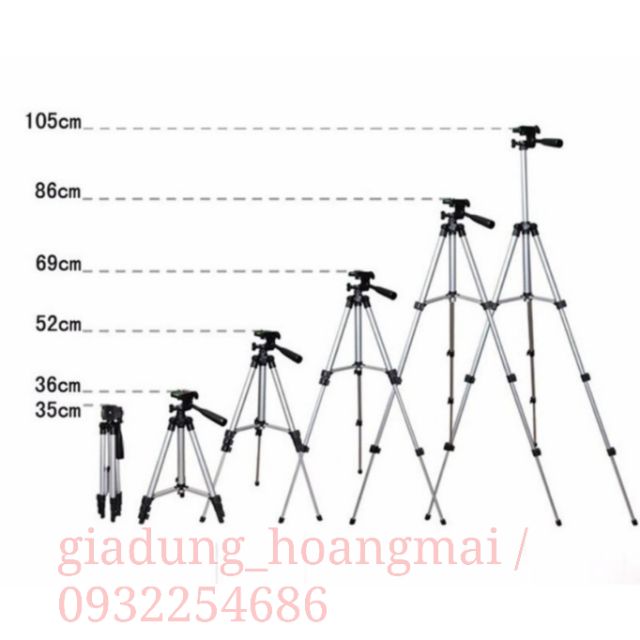 [Giadung_hoangmai] Giá đỡ 3 chân đế chụp hình Tefeng Tripod TF 3110 kèm kẹp