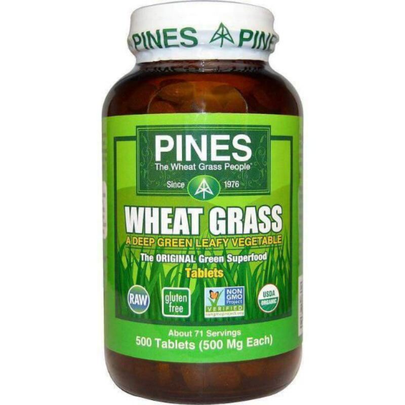 Viên Cỏ Lúa Mì Hữu Cơ Pines 500 Viên