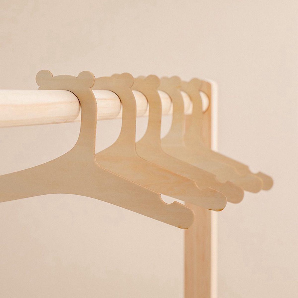 Giá Đỡ Treo Quần Áo Bằng Gỗ Tự Nhiên Dành Cho Phòng Trẻ Em