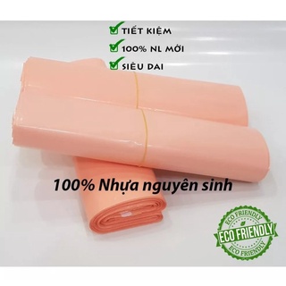 Hình ảnh [TNP02] 5 Túi nhựa gói hàng có keo dán niêm phong màu hồng đào