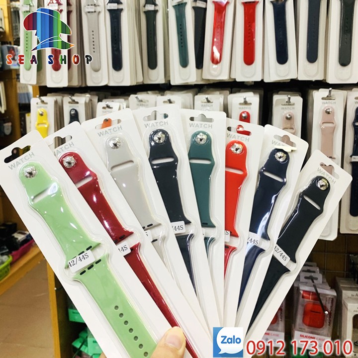 [BỘ SƯU TẬP] Dây đeo đông Apple Watch Serie 2, 3, 4, 5 chất liệu nhựa dẻo - Đủ màu - đủ size 38mm, 40mm, 42mm