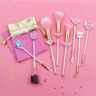 Bộ Cọ Trang Điểm Phấn Mắt Má Hồng Phấn Mắt Lông Mềm Hình Cardcaptor Sakura