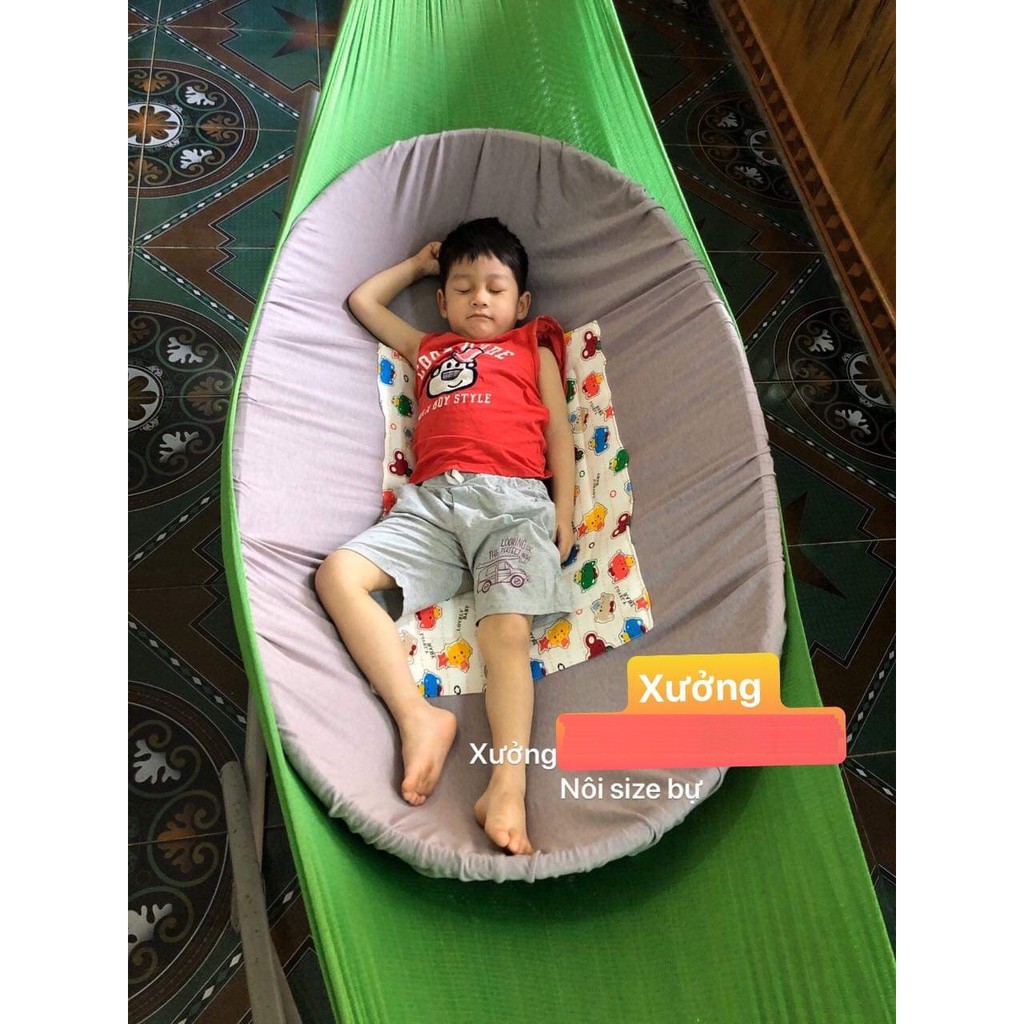 HÀ NỘI !NÔI TRE ĐẶT NẰM VÕNG SIZE TO, SIZE  ĐẠI 110CM X70 CHO BÉ SINH ĐÔI HOẶC BÉ LỚN.