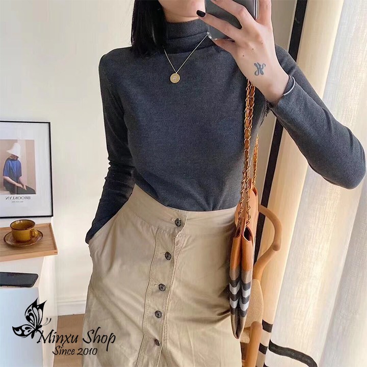 Áo Len Nữ, Áo Giữ Nhiệt Mùa Đông Dáng Hàn Quốc Dễ Thương, Co Giãn Và Sưởi ấm Cực Tốt