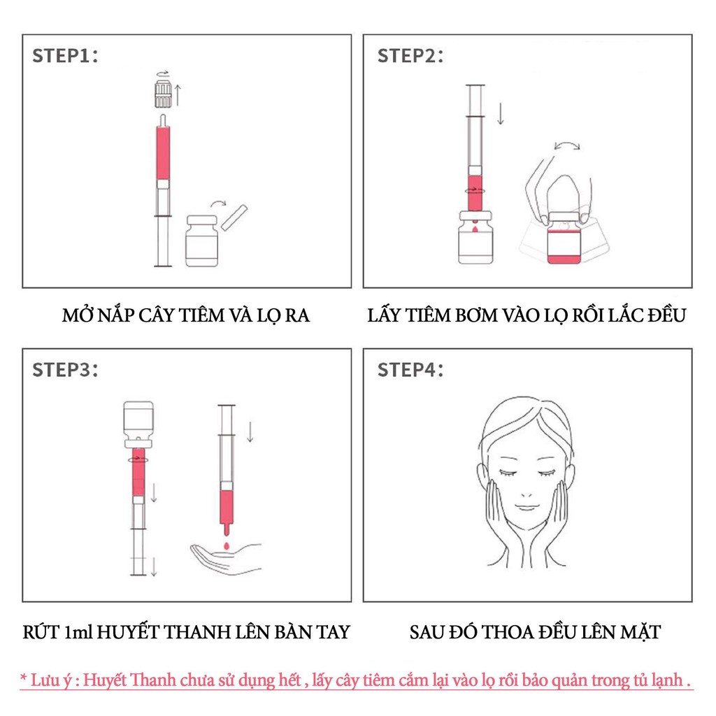Bộ Dưỡng Chất Chống Lão Hóa Làm Sáng Da Protein CIYAOO - Serum Huyết Thanh 1ml x5 +3ml x5