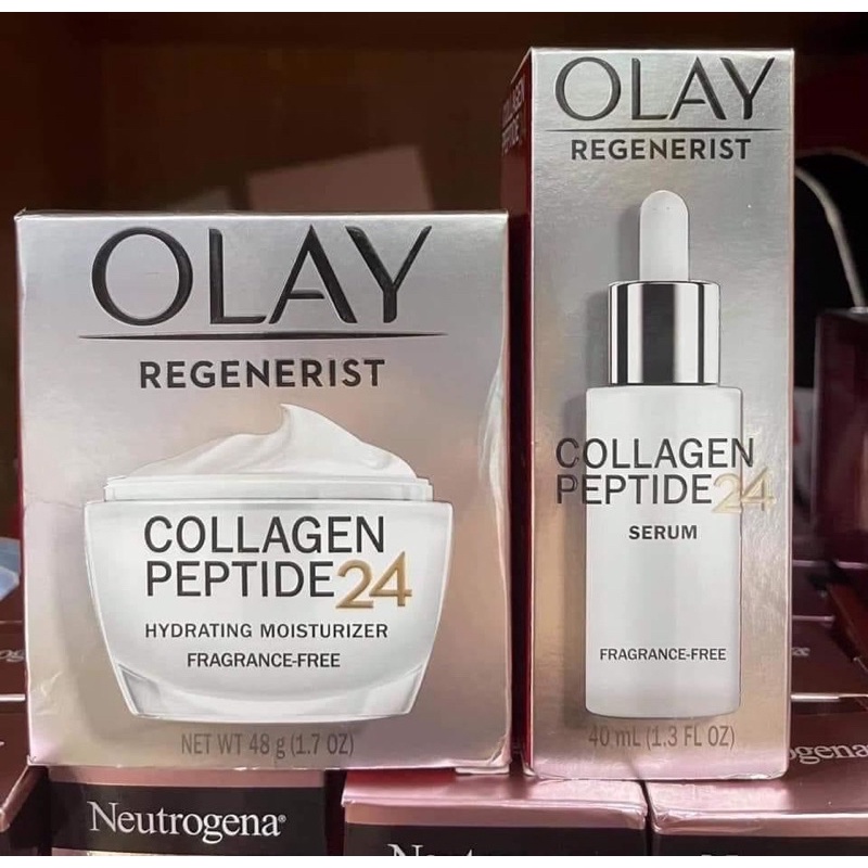 [Hàng Mỹ Bao Check] Kem Olay Trắng,Olay Mỹ Regenerist Collagen Peptide 24 Mỹ dưỡng da chống lão hóa, tái tạo da48g