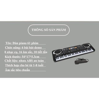 Bộ đàn Piano 61 phím cho trẻ em kèm micro