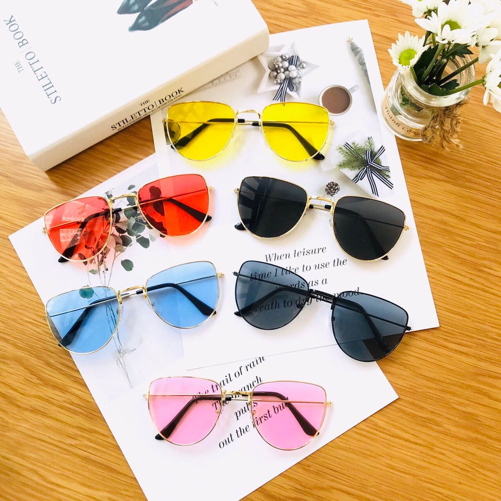 Mắt Kính Mát Thời Trang Retro Nhiều Kiểu Sang Chảnh Cực Hot - Hazo