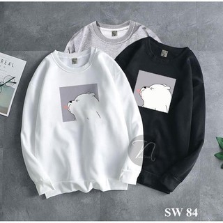 [SIÊU RẺ] ÁO SWEATER ĐÔI HÌNH GẤU SIÊU CUTE chất NỈ DA CÁ XỊN ĐẸP. ĐỘC LẠ ÁO THUN268