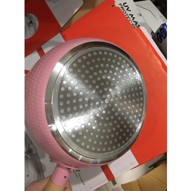 Chảo chống dính đáy sâu cán gỗ18cm đa năng