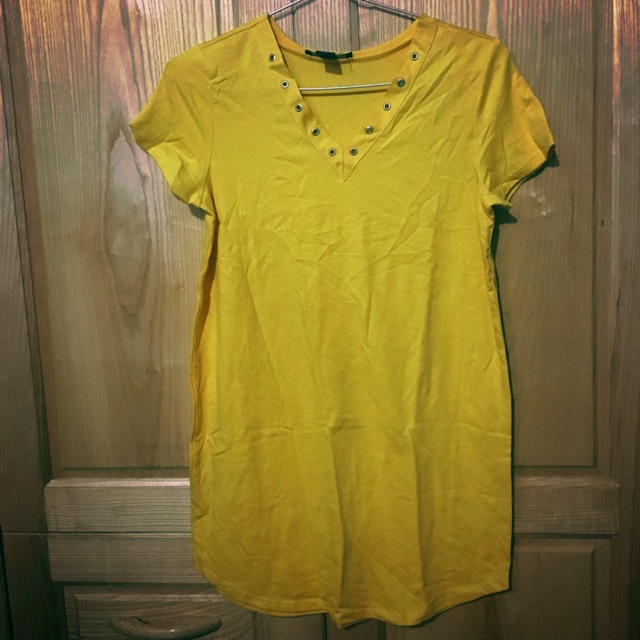Đầm body vàng, thun gân siêu xinh Forever 21 sang chảnh AMGOBET