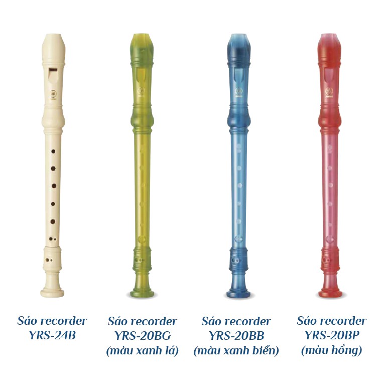Sáo Recorder Yamaha YRS-20 ( 3 màu )