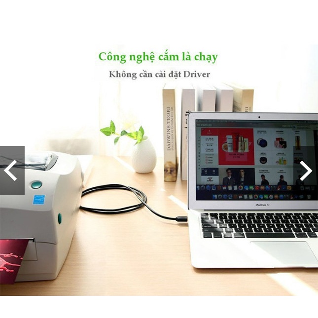 Cáp USB 3.0/ 2.0 Type A sang Type B tốc độ cao hàng chuẩn đẹp theo máy Dell và HP