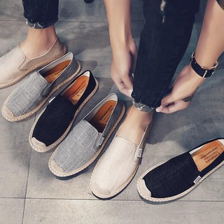 Slip on nam 2019 - Giày lười vải nam cao cấp - 3 màu đen, xám và be - Mã SP 2917 hàng Quảng Châu