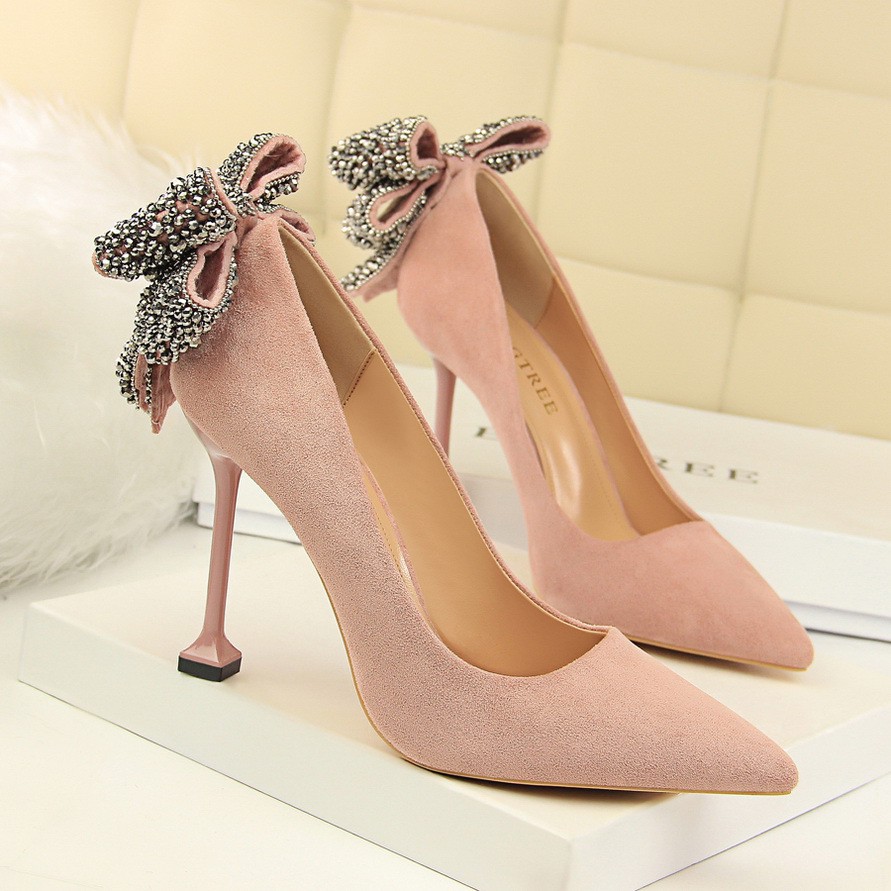 GIÀY CAO GÓT TRÊN 7P BIGTREE NƠ GÓT MẪU MỚI CHÍNH HÃNG 17175-8