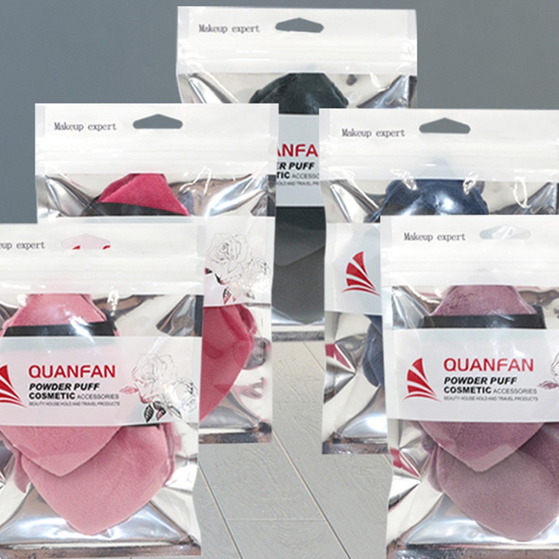 Youyo Set 2 Mút Trang Điểm Bằng Cotton Hình Thoi Cổ Điển Có Dây Đeo Dùng Cho Phấn Nền Ướt Và Khô