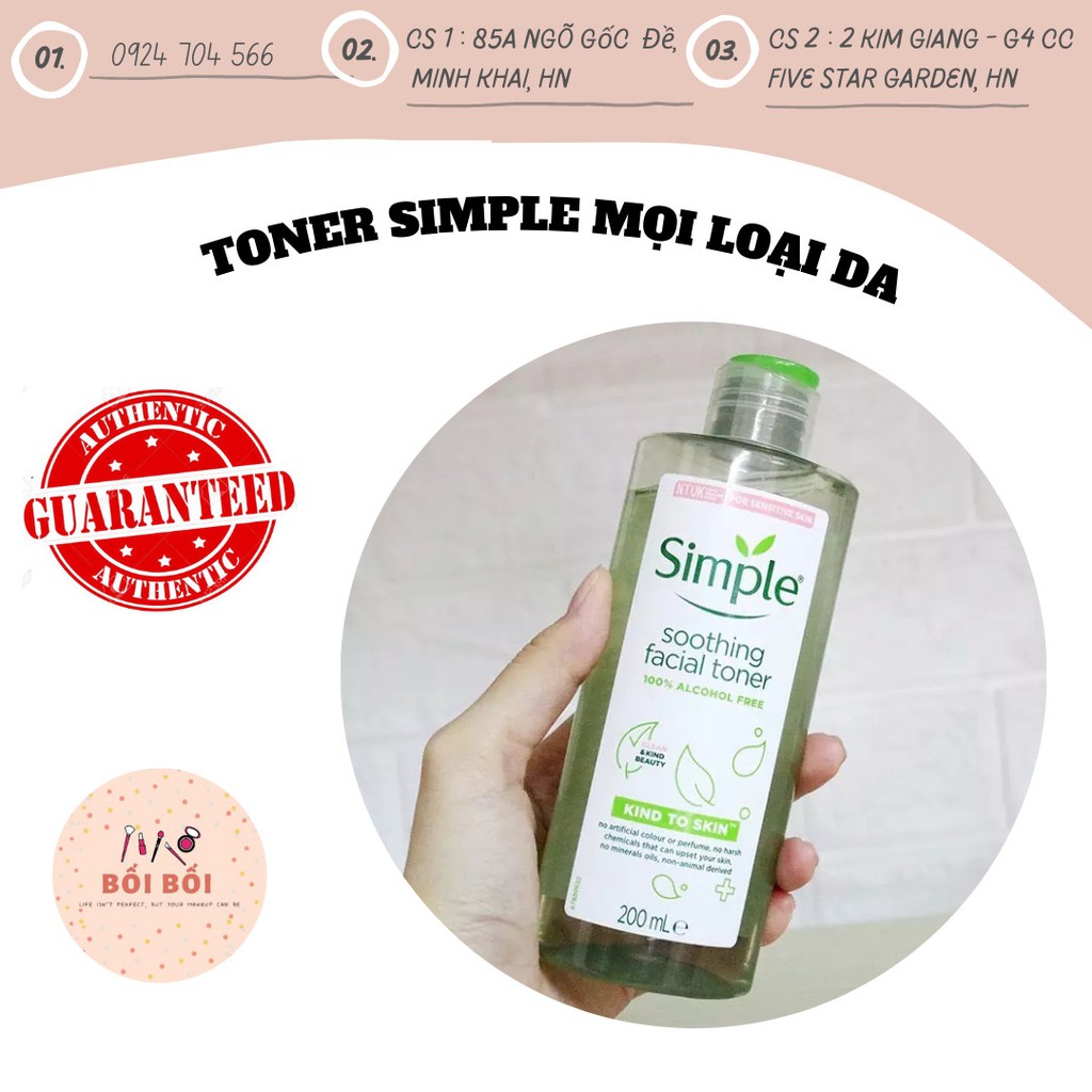 Toner SIMPLEE cho mọi loại da