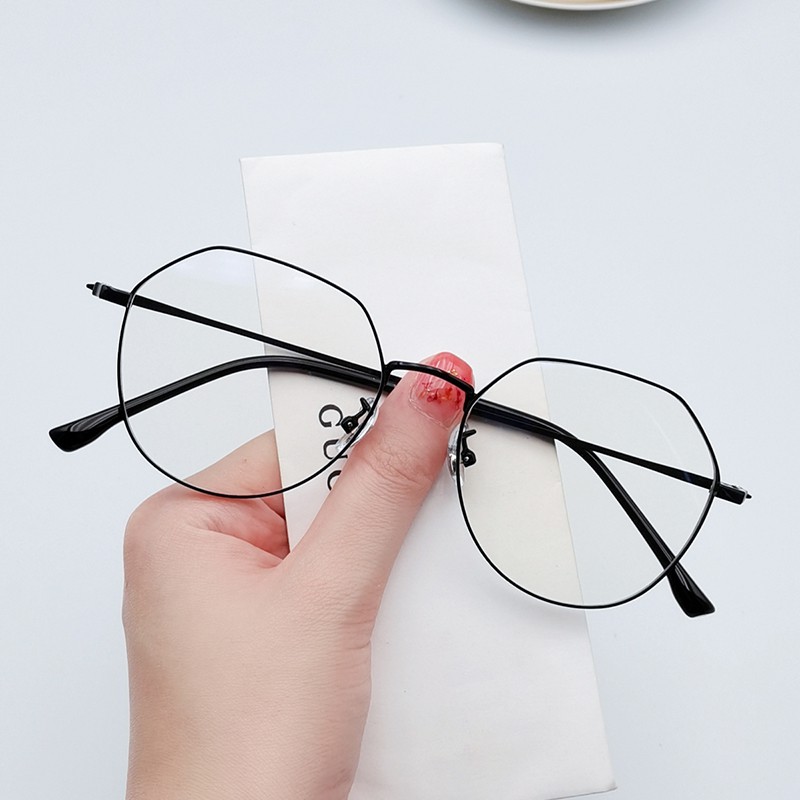 Mắt Kính Chống Bức Xạ Phong Cách Hàn Quốc Retro Thời Trang Cho Nữ